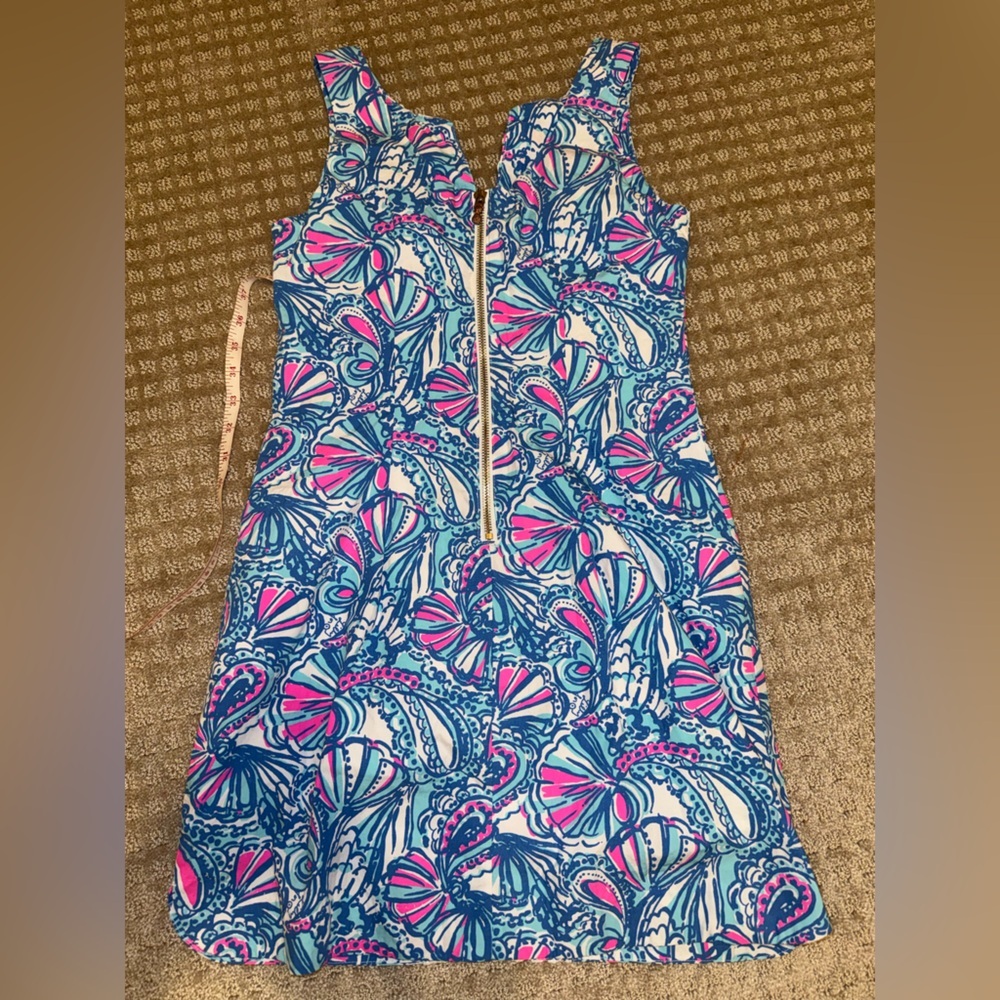Lilly Pulitzer Blue floral dress sleeveless size 2 - Picture 6 of 8